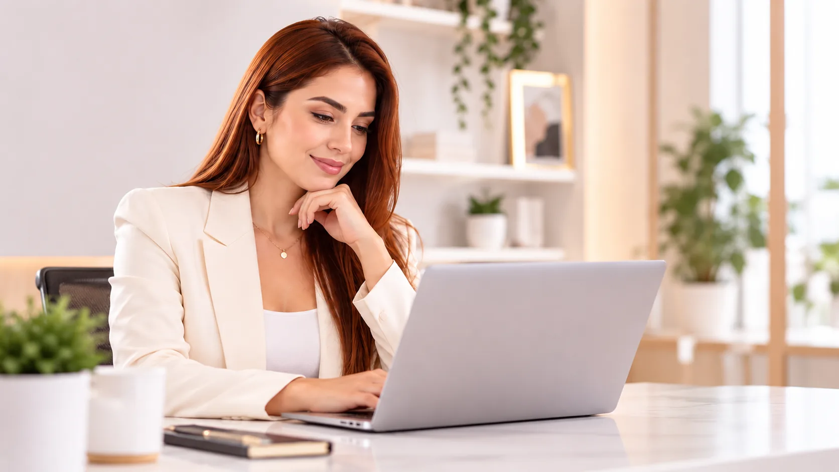 Responsable del centro revisando la operación desde su laptop